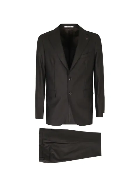 Tagliatore single-breasted notched-lapels suit Brown 2SVS22B11550033U26I226099