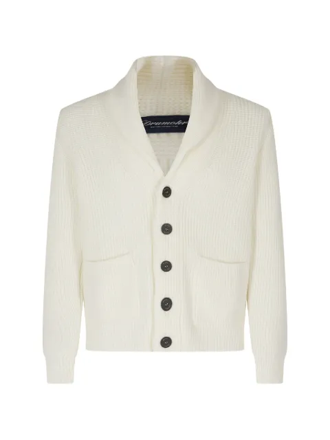 Drumohr patch-pockets cardigan Neutrals D5M419PNL00001099