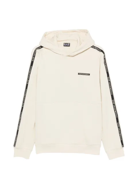 Ea7 Emporio Armani logo-tape hoodie Neutrals 7M002196AF10377