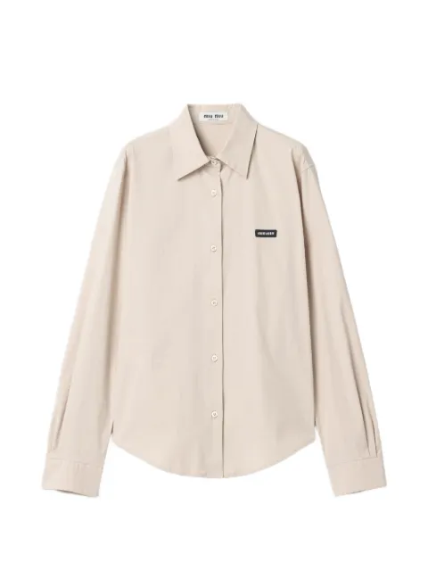 Miu Miu stretch poplin shirt Neutrals MK2061SOOO6472