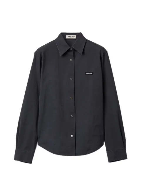 Miu Miu stretch poplin shirt Black MK2061SOOO6472