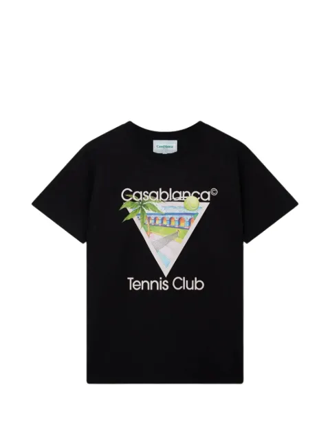 Casablanca Tennis Club graphic-print T-shirt Black MPS24JTS00112