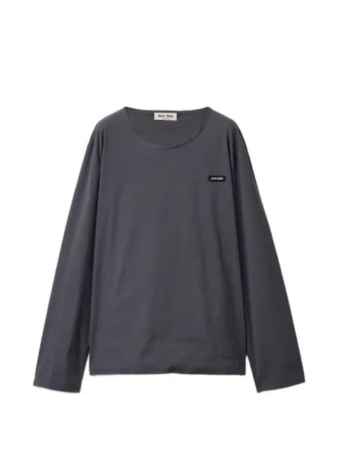Miu Miu stretch poplin top Grey MT2283SOOO6472
