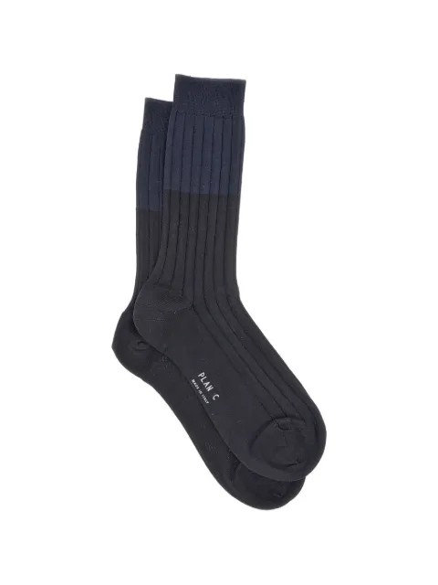 Plan C ribbed logo-print socks Black CZCCD02CG0FC006Z3115