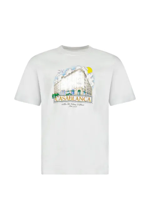 Casablanca Paris Store printed short-sleeve T‑Shirt White MAW25JTS00133