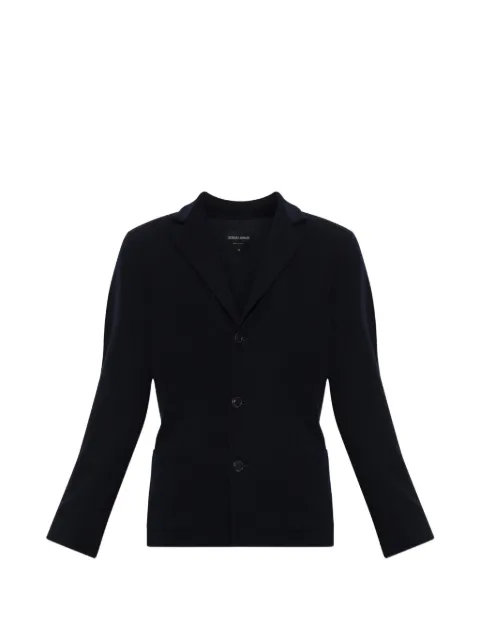 Giorgio Armani notched-lapel patch-pocket blazer Blue GM004747TE23762