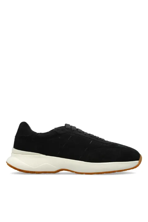 Kiton suede round-toe sneakers Black USSA374N01490010000