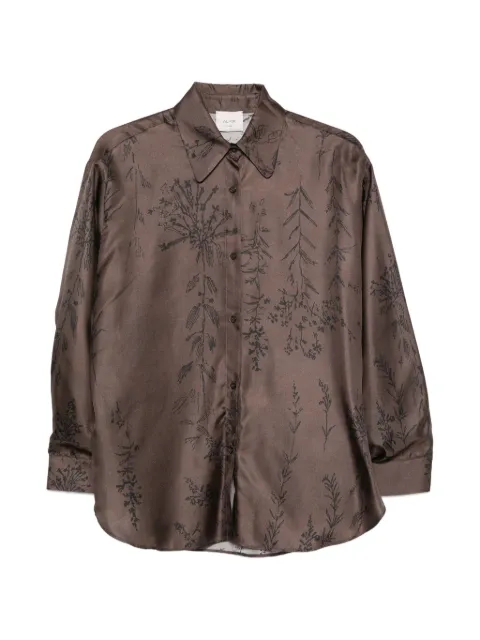 Alysi floral-print silk shirt Brown 166250A6236