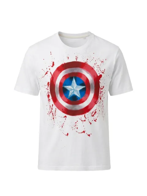 Not Printed x Marvel Captain America graphic-print crew-neck T-shirt White WHTSLIRT