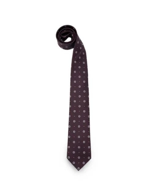 Saint Laurent jacquard-weave silk tie Red A0013X3Y009