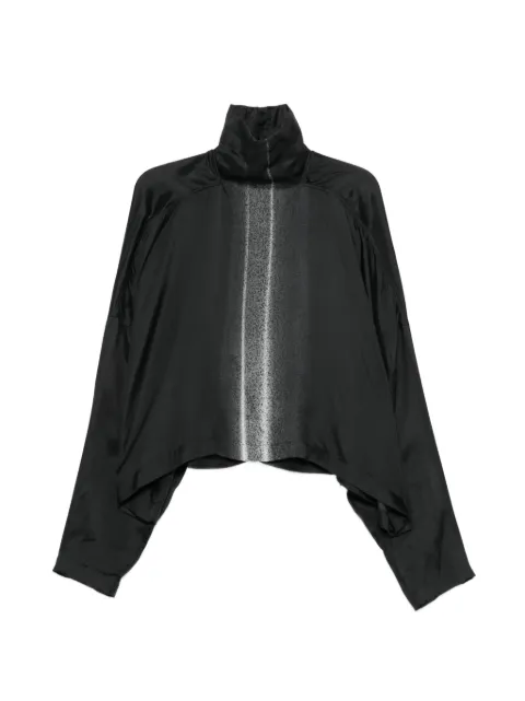 Rick Owens contrast-print oversized blouse Black RP02F5216KP2
