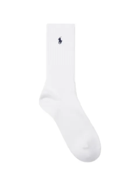 Polo Ralph Lauren Polo Pony-embroidery ribbed socks White 449876014003CO