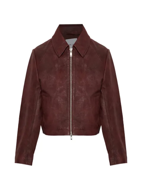 SAMSOE SAMSOE Sashiva leather jacket Red F262001470
