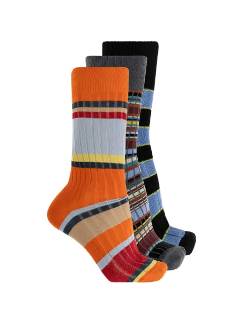 Paul Smith striped socks (set of three) Orange M1ASOCKW3PK2