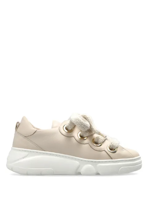 AGL Soft Bubble leather sneakers Neutrals D938055PGSOFTY