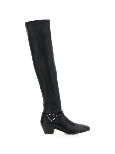 TOM FORD leather Clint thigh-high boots Black W3924LGO075S