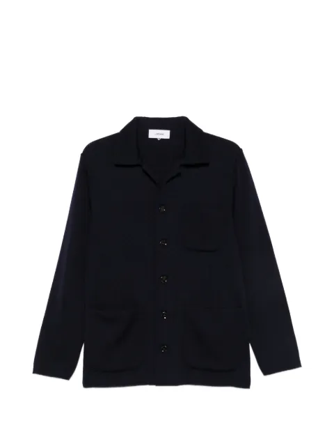 Lardini button-up patch-pocket jacket Blue ACLJM91CN65000
