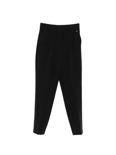 TWINSET pleated-detail cropped trousers Black 262AP2345
