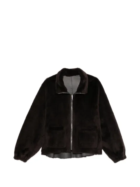 Simonetta Ravizza zip-up reversible jacket Brown F06JA356H21221