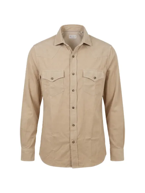 Brunello Cucinelli western-style button-down shirt Neutrals ML6884008C6121
