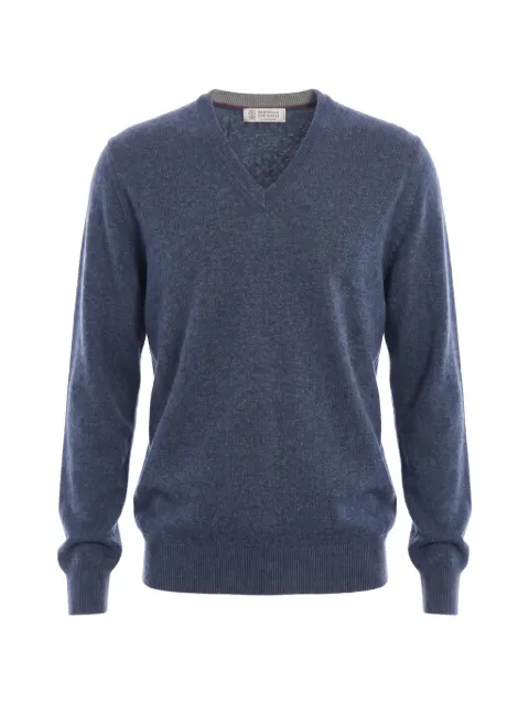 Brunello Cucinelli V-neck cashmere sweater Blue M2200162CZI28
