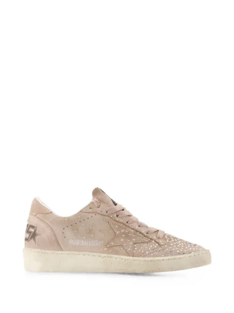 Golden Goose Ball Star crystal-embellished suede sneakers Neutrals GWF00117F008698