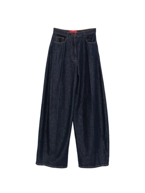 THELATEST pleated-detail wide-leg jeans Blue TLW03311D0061N
