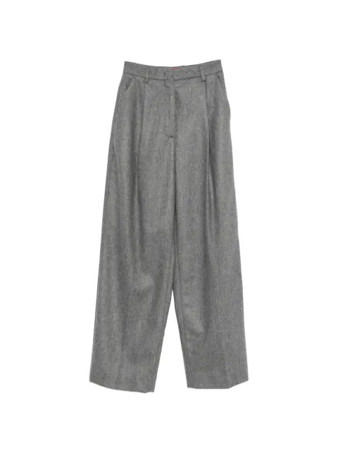 THELATEST pleated wide-leg trousers Grey TLWE3104W0234ABTP