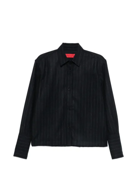 THELATEST Codie pinstripe-pattern long-sleeve shirt Blue TLW04006W0233ABTP