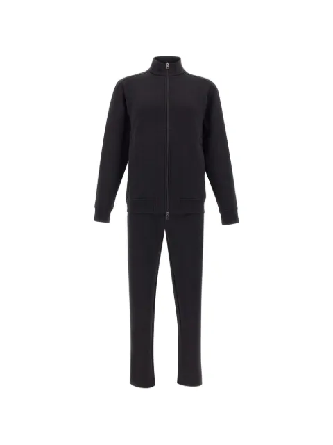 Paul & Shark logo-embroidered zip-up tracksuit Black 16311902011