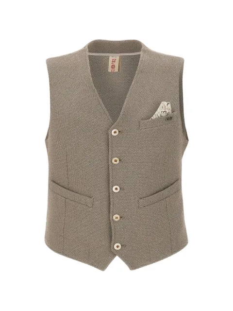 BOB microtextured button-up waistcoat Neutrals DRUG567T567NOCE