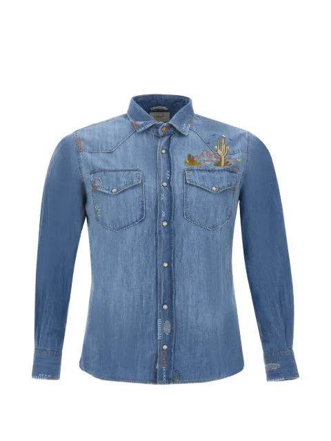 BOB embroidered denim shirt Blue TEX520R00590JEANS