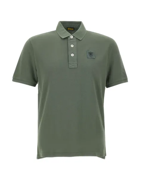 Blauer Albano logo-patch polo shirt Green 26SBLUT02290