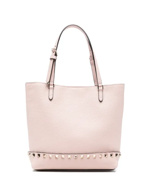 Valentino Garavani Rockstud pebbled leather tote bag Pink WB0T75VSF