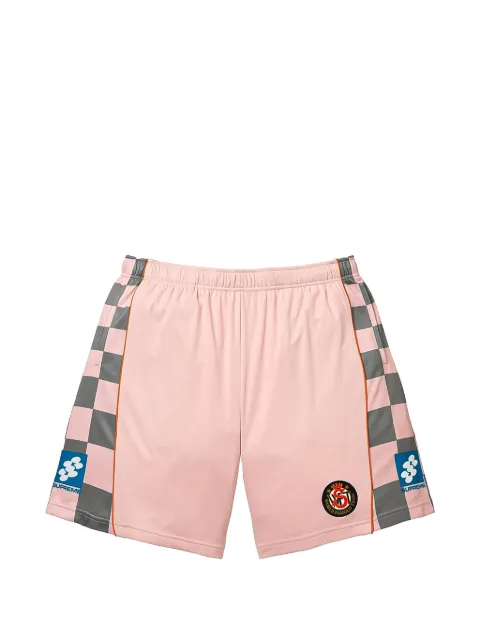 Supreme checkerboard-panel shorts Pink SU28081