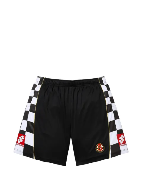 Supreme checkerboard-print soccer shorts Black SU28082