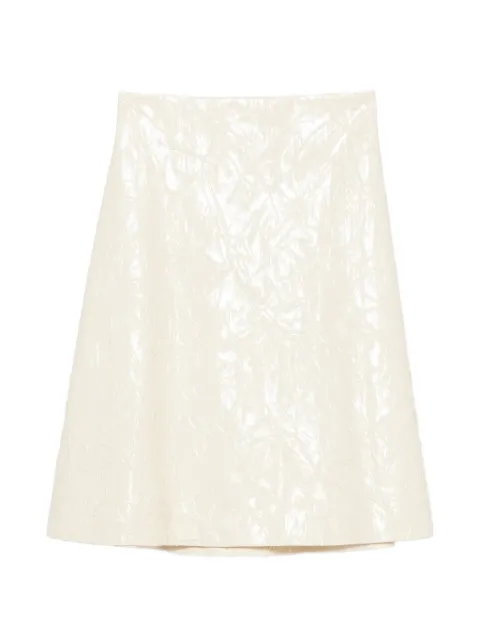 A.W.A.K.E. Mode crinkled-effect A-line mini skirt Neutrals SS26S04LA03ECRU