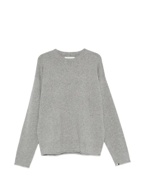 extreme cashmere crew-neck long-sleeve cashmere sweater Grey 493PAOLO209