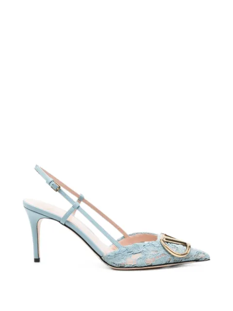 Valentino Garavani lace-detail pumps Blue WS0R01MMC