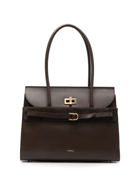 Furla buckle-detail leather tote bag Brown WB01879BX4335