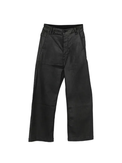 Thom Krom coated straight-leg trousers Black MT108
