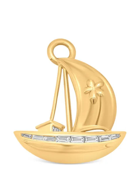 Sara Weinstock sailboat-motif diamond charm Gold PYWSBPCMG