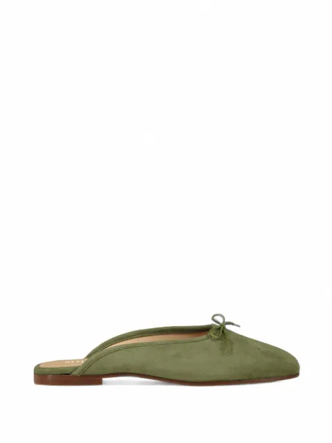 SOPHIQUE Poesia bow-detail mules Green P046