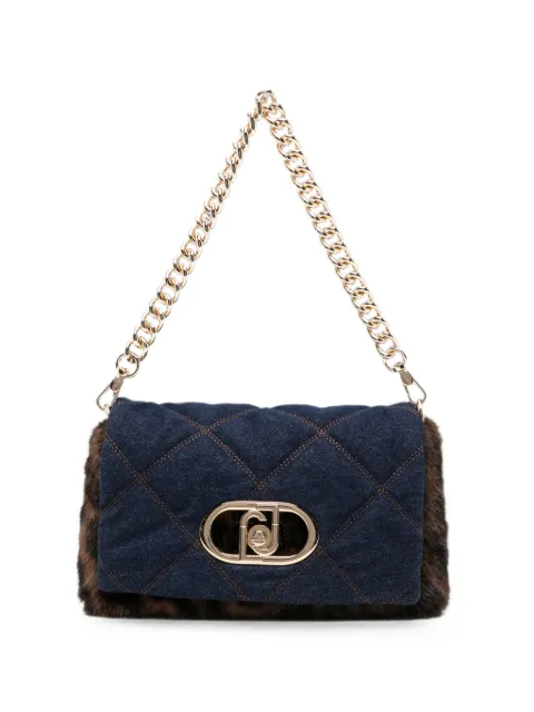 LIU JO faux-fur shoulder bag Blue AF6148E1164