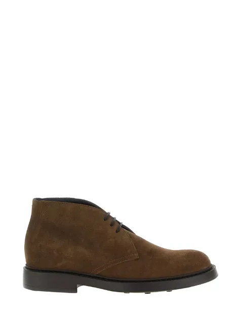 Doucal's lace-up suede boots Brown DU3237BRUXUF009