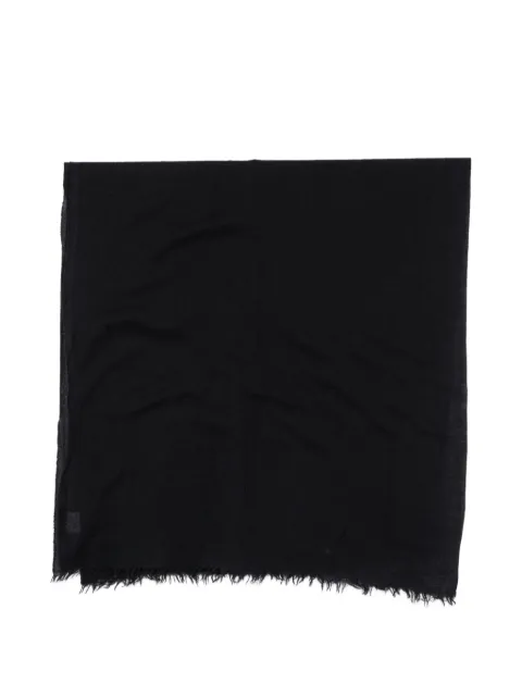 Cenere GB frayed-edge scarf Black EMQUUNNANAVY