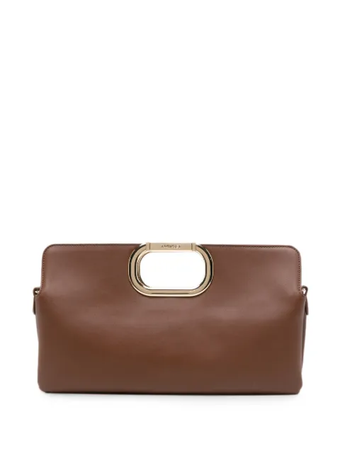 TWINSET logo-engraved cut-out handle tote bag Brown 262TB7130