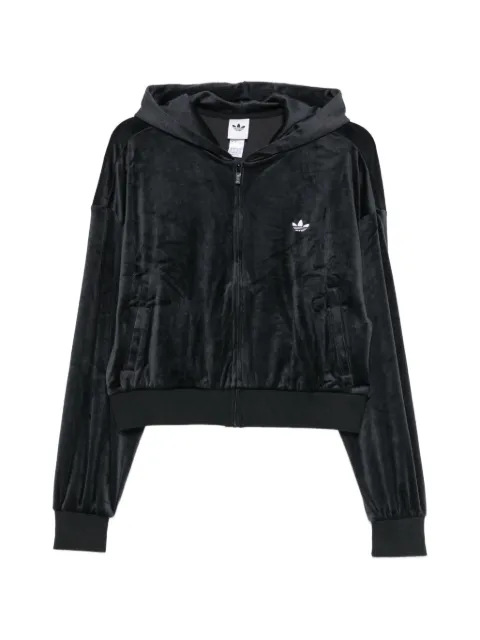 adidas velour zip-up hoodie Blue KR9150