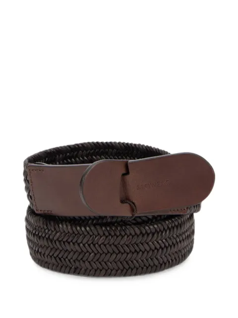 slowear braided leather belt Brown 130344SW617