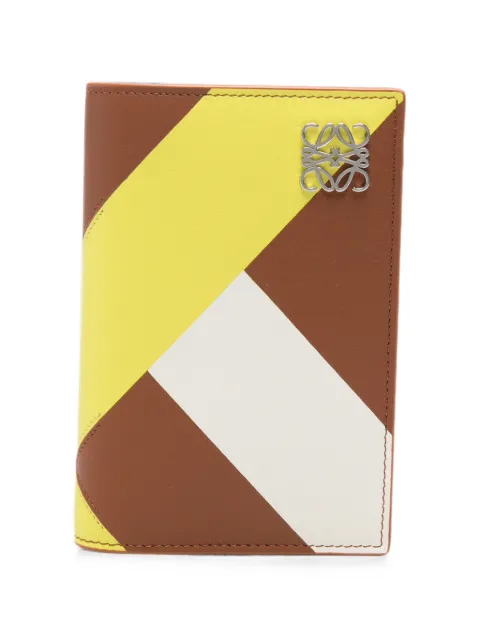 LOEWE Anagram geometric passport cover Brown C821359X02